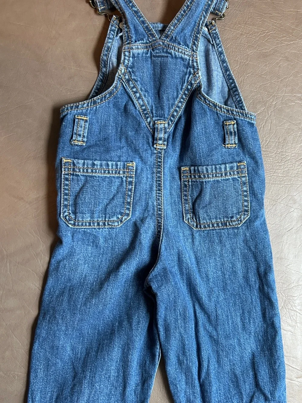 Toddler Denim Bundle 12M–18M | Blue Overalls & Shorts. Charcoal Jeans | 3 Pieces